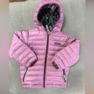 Patagonia girls reversible down sweater hoodie